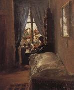 Adolph von Menzel The Artist-s Bedroom in the Ritterstrabe Spain oil painting artist